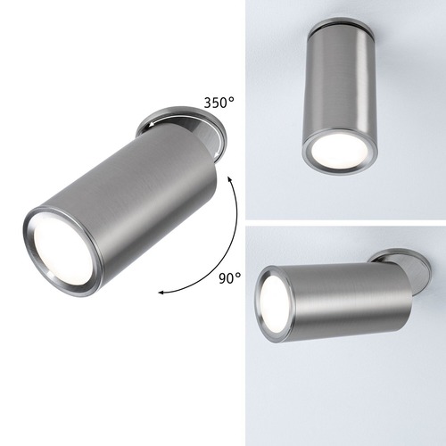 Kruhová - P 93090 LED vestavné svítidlo 3-krokové-stmívatelné Turnal kruhové 60mm 90° Coin 6W 230V stmívatelné 2700K kov kartáčovaný - PAULMANN - foto 1