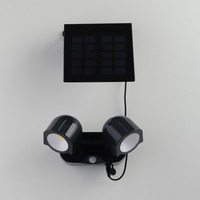 Solární - FAN LED-SHIVA-SOLAR Solární reflektor LED SHIVA antracit plast 2x1,5 W 230 lm 4000 K IP54 solar / senzor 10,95x16x7,26 cm - FANEUROPE