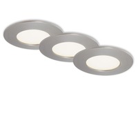 Kruhová - BRI 7282032 3ks sada LED vestavné svítidlo, pr. 8,5 cm, 4,8 W, matný nikl (starý kód: BRI 7282-032) - BRILONER