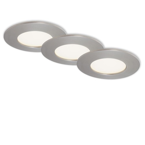 Kruhová - BRI 7282032 3ks sada LED vestavné svítidlo, pr. 8,5 cm, 4,8 W, matný nikl (starý kód: BRI 7282-032) - BRILONER - foto 1