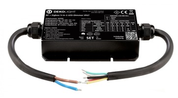 Ovladače pro vícebarevné LED pásky, RGB, RGBW - IMPR 843506 Deko-Light stmívač, RF-smart, LED-stmívač 5v1, 5 kanálový, 12-48V, 20A, IP67, konstantní napětí, 12-48V DC RF / Zigbee 3.0 / Intelli-Push 5 CH