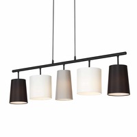 Podélná - BRILO 4009-055 Závěsné svítidlo, 96 cm, max. 40 W, černá-bílá-šedá - BRILO