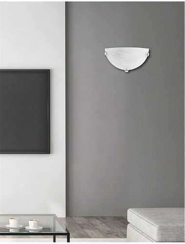 Dekorativní - NV 605803 Nástěnné svítidlo GIORNO alabastrové sklo chromovaný kov E27 1x12W - NOVA LUCE - foto 1