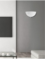 Dekorativní - NV 605803 Nástěnné svítidlo GIORNO alabastrové sklo chromovaný kov E27 1x12W - NOVA LUCE
