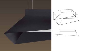Hranatá - BPM 10228.65.PN.BK.OP.3K.IN7 Závěsné svítidlo CAROLINA SQUARE černé LED 72,8W 650x650mm 3000K + nepřímé osvětlení (BPM 10228.65.PN.BK.OP.3K.IN7) - BPM