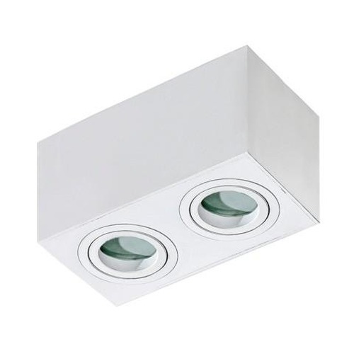 Přisazená - AZZ AZ2823 Stropní bodové přisazené svítidlo Azzardo Brant 2 square IP44 white AZ2823 GU10 2x50W IP44 18cm hranaté bílé - AZZARDO - foto 1
