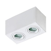 Přisazená - AZZ AZ2823 Stropní bodové přisazené svítidlo Azzardo Brant 2 square IP44 white AZ2823 GU10 2x50W IP44 18cm hranaté bílé - AZZARDO