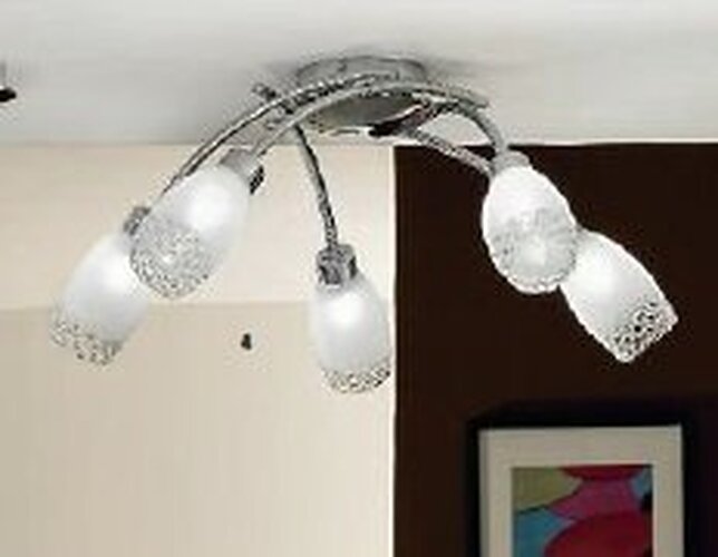 Dekorativní - OR DL 7-482/5 CHROM Stropní svítidlo 5x28W G9 chrom, průměr 60cm - ORION - foto 1