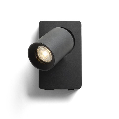 Bodová - RED R13764 VOLTERA USB nástěnná černá 230V GU10 50W - RED - DESIGN RENDL - foto 1