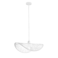 Dekorativní - FAN I-RHEI-LEAF-S50 Závěsné svítidlo Rhei‑Leaf bílé, 1xE27, 50 x 30 x 150 cm - FANEUROPE