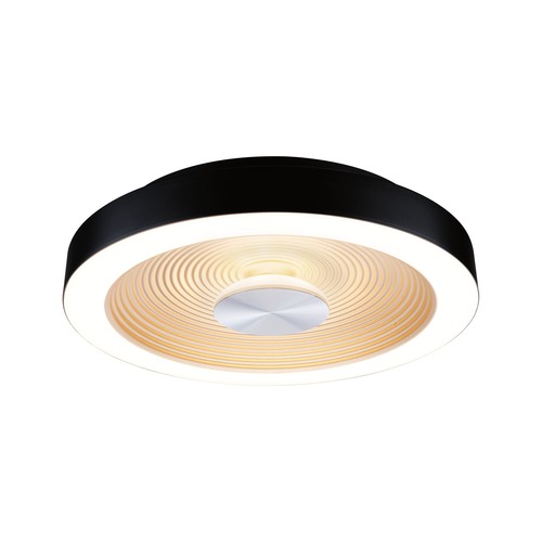 Kruhová - P 71178 LED stropní svítidlo Volea IP44 3000K / 230V 3,5 / 13W stmívatelné černá/zlatá - PAULMANN - foto 1