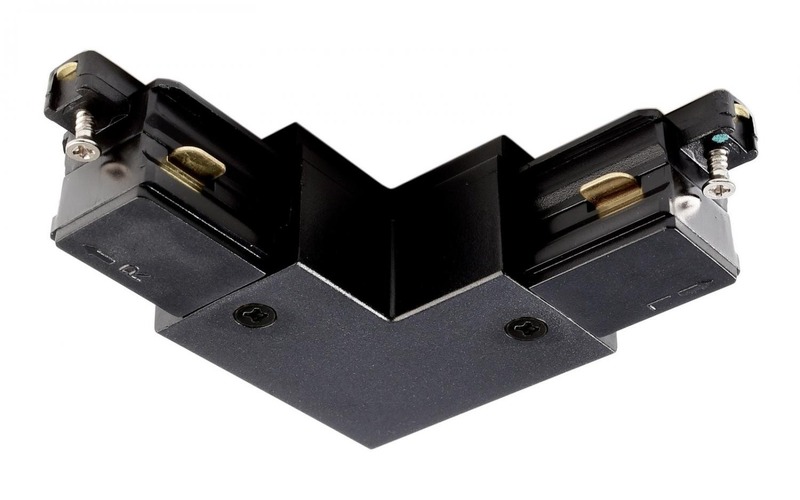 Lišty a příslušenství - IMPR 720017 Deko-Light 1-fázový kolejnicový systém, D One 90°-spojka, levé, 220-240V černá RAL 9011 73 mm - LIGHT IMPRESSIONS - foto 1