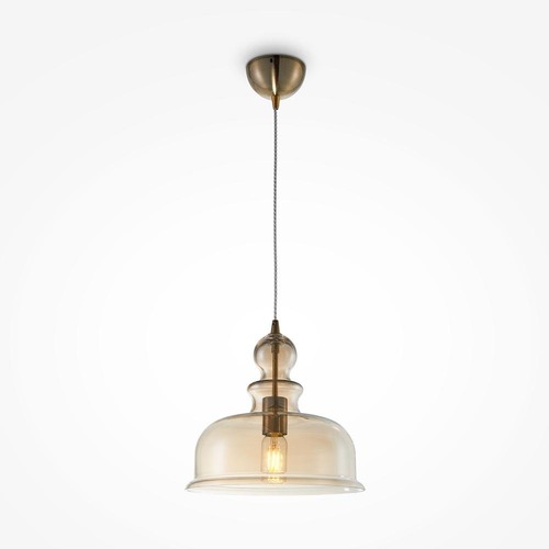 Kónická - M P001PL-01BZ Závěsné svítidlo Tone E27 60W jantarové sklo kov designové - MAYTONI - foto 1
