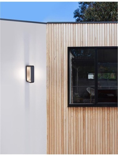 Nástěnná - NV 9104021 Venkovní nástěnné svítidlo NED tmavě šedý hliník skleněný difuzor LED 2x6W 3000K 220-240V 2x38st. IP54 světlo po dvou stranách - NOVA LUCE - foto 1