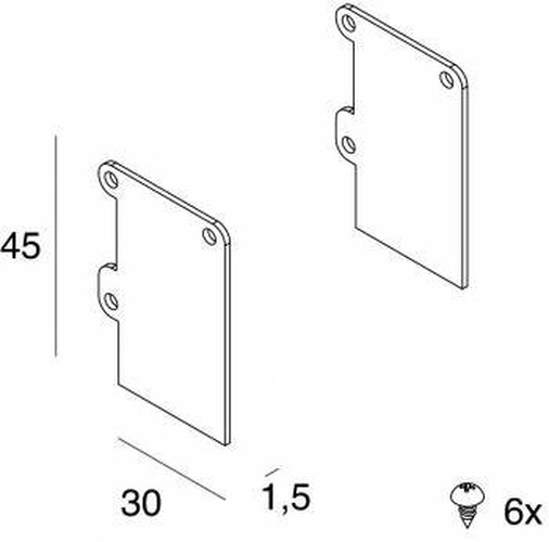 Pomocné příslušenství - NOVA 106802.99 Koncovky k profilu P-25 (2ks) - NOVALUX - foto 1