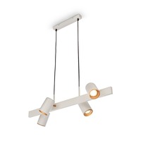 Podélná - BRI 4058044 BRILONER Era závěsné svítidlo - nastavitelné, GU10 patice, 4-ramenné, světlešedá/kávová 4058044