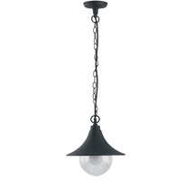Závěsná - FAN LANT-PAVIA-S1 Závěsné venkovní svítidlo PAVIA černá, 1xE27, IP44, 26 x 98 cm - FANEUROPE