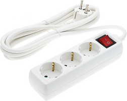 Zásuvky a adaptéry - 3 zásuvky + tlačítko ON/OFF