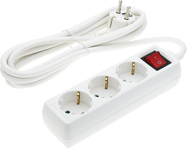 Zásuvky a adaptéry - 3 zásuvky + tlačítko ON/OFF - foto 1
