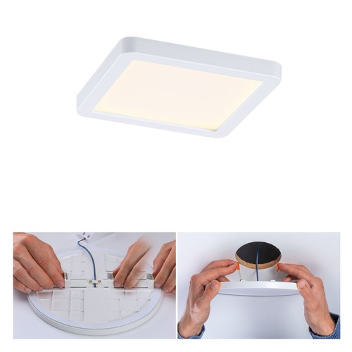 Koupelnová - P 93039 LED vestavné svítidlo Areo VariFit IP44 hranaté 118x118mm 6,5W 3.000K bílá - PAULMANN - foto 1
