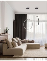Kruhová - NV 9820591 Závěsné svítidlo RING černý hliník a akryl LED 28W 230V 3000K IP20 stmívatelné - NOVA LUCE