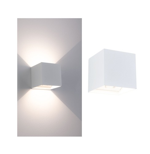 Nepřímé osvětlení - P 71283 LED nabíjecí nástěnné svítidlo Nyara IP44 3000K 100x100mm 2x1W bílá - PAULMANN - foto 1