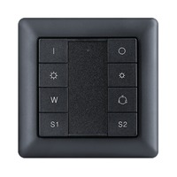 Stmívače - SLC S57019B SmartOne Zigbee RGB/RGBW nástěnný panel IP20 černý - TLG