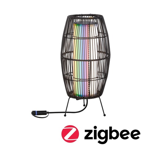 Dekorační - P 94754 Plug &amp; Shine LED světelný objekt Smart Home Zigbee Basket IP44 RGBW 3,2W černá - PAULMANN - foto 1