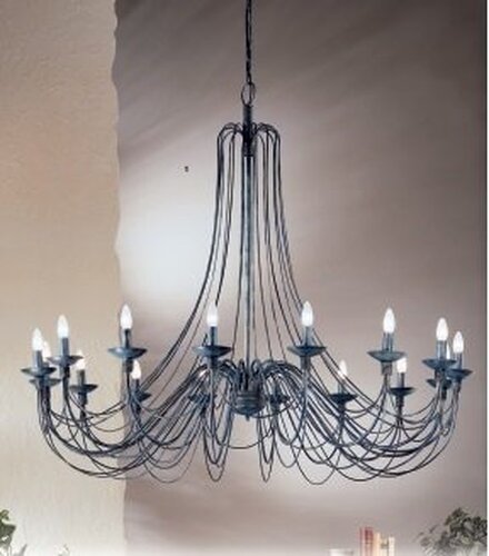 Vícečetná - OR LU 1531/16 ANTIK Závěsné svítidlo 16xE14 antik, průměr 157cm, výška 110cm - ORION - foto 1