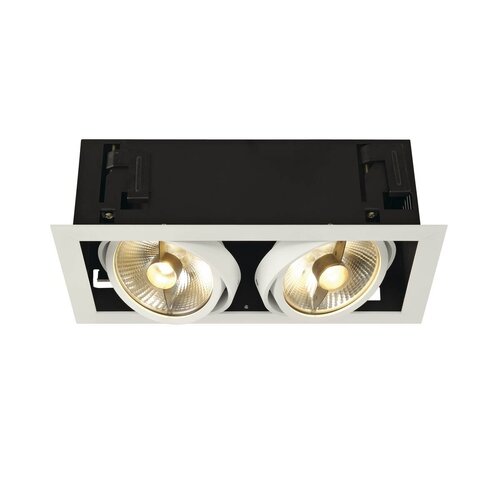 Hranatá - LA 115551 KADUX 2 ES111, svítidlo typu downlight, hranaté, bílé matné, max. 2x 75 W - BIG WHITE (SLV) - foto 1