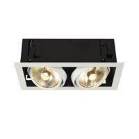 Hranatá - LA 115551 KADUX 2 ES111, svítidlo typu downlight, hranaté, bílé matné, max. 2x 75 W - BIG WHITE (SLV)