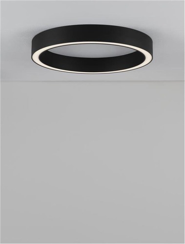 Kruhová - NV 9558610 Stropní svítidlo STING LED stropní svítidlo hliník a akryl černá Epistar SMD2835 40W 3000K Eaglerise TRIAC driver D60 H7.8 120st. IP20 stmívatelné - NOVA LUCE - foto 1