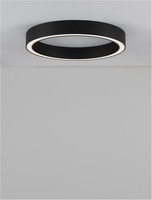 Kruhová - NV 9558610 Stropní svítidlo STING LED stropní svítidlo hliník a akryl černá Epistar SMD2835 40W 3000K Eaglerise TRIAC driver D60 H7.8 120st. IP20 stmívatelné - NOVA LUCE
