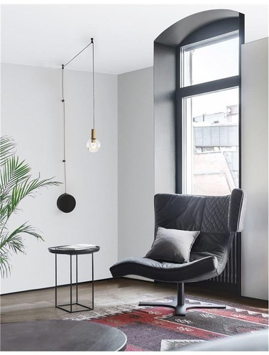 Koule - NV 9117002 Závěsné svítidlo BELAR čiré sklo a akryl mosazný kov LED 4.8W 230V 3000K IP20 - NOVA LUCE - foto 1