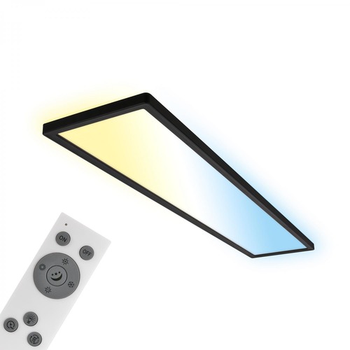 Hranatá - BRILO 7533015 BRILONER Tava LED stropní svítidlo 98cm, stmívatelné, dálkový ovladač, černé 7533015 - foto 1