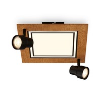 Bodová - BRILO 3762025 Stropní svítidlo, 29,5 cm, 2x GU10, max. 9W, černá - BRILO