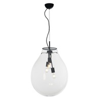 Dekorativní - FAN I-AZUMA-S48 Závěsné svítidlo Azuma, průhledné, 3xE27, 48x196,2 cm - FANEUROPE