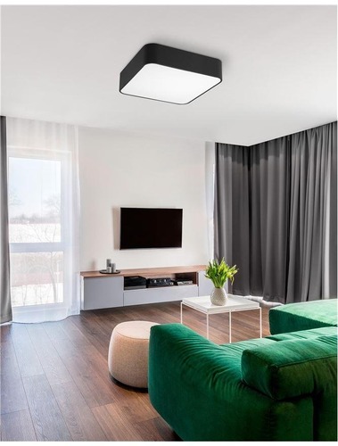 Hranatá - NV 866607 Stropní svítidlo RAGU stropní svítidlo kov a akrylový difuzor černá zvenku matná bílá uvnitř E27 4x12W - NOVA LUCE - foto 1