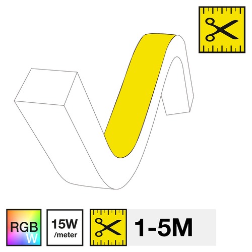 Hlavní osvětlení - SLC SM16032 LED pásek SLC NEON FLEX TOP RGB+W 3000K 15W 504LM 1-5M IP67 - TLG - foto 1