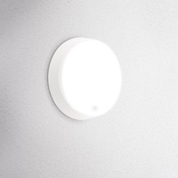 Nástěnná - CEN OSTOBS-1421500 Venkovní nástěnné LED svítidlo kulaté OASI CCT 14W 3000/4000/6500K IP54 bílá pohybové čidlo - CENTURY