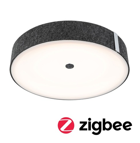 Kruhová - P 79994 LED stropní svítidlo Smart Home Zigbee 3.0 Malika měnitelná bílá 230V 26W stmívatelné antracit - PAULMANN - foto 1