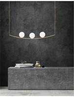 Podélná - NV 8279602 Závěsné svítidlo VITTON mosazný kov bílé lesklé sklo mosazný kabel E14 3x5W IP20 bez žárovky - NOVA LUCE