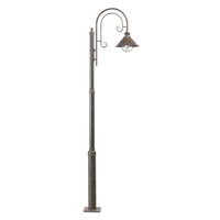 Sloupková - FARO 71116 NÁUTICA sloupková lampa, rezavá, 1L - FARO