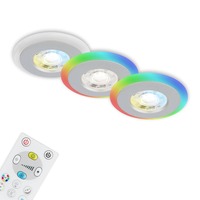 Kruhová - BRI 7040-034 LED vestavná svítidla sada, pr.8,4 cm, 3x LED, 5 W, 460 lm, matný chrom - BRILONER