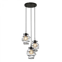 Vícečetná - BRI 4870-035 Závěsné svítidlo, pr. 30 cm, max. 60 W, černá - BRILONER