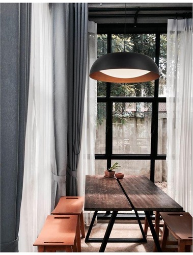 Polokoule - NV 86009 Závěsné svítidlo LANDON černý hliník zvenku měď uvnitř a akryl LED 40W 3000K IP20 stmívatelné - NOVA LUCE - foto 1