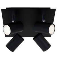 Bodová - BRILO 2857-045 Bodové svítidlo 26,5 cm 4xGU10 40W černá - BRILO