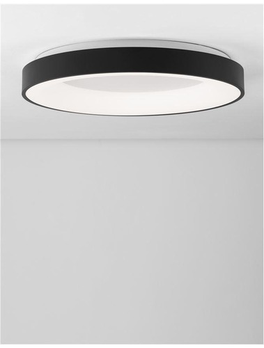 Kruhová - NV 9353853 Stropní svítidlo RANDO THIN černý hliník a akryl LED 50W 230V 3000K IP20 stmívatelné - NOVA LUCE - foto 1