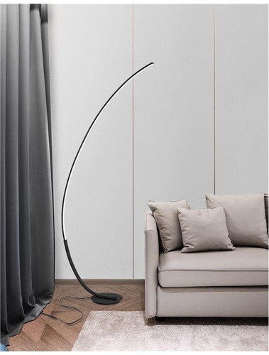 Stojací lampy - NV 9396060 Stojací lampa PREMIUM černá ocel hliník a akryl LED 30W 230V 3000K IP20 stmívatelné - NOVA LUCE - foto 1