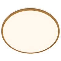 Kruhová - BRI 3871014 Acorus W stropní svítidlo pr.33 cm - 18W, 1850lm, LED, IP44, teplá bílá, bílé/dřevo - BRILONER